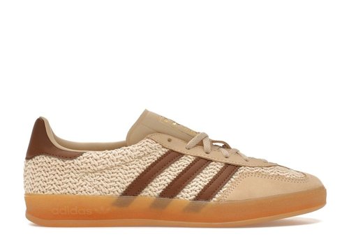 adidas Gazelle Indoor | Tan | Size 4.5 - Sand Strata/Preloved Brown/Gum - JS1418