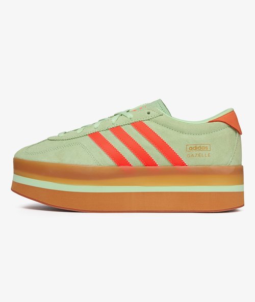adidas Gazelle Stack - Semi Green Spark/Solar Orange/Gum - JR8180