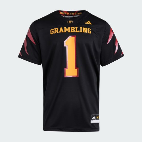 adidas Grambling State Tigers Premier Bayou Classic Strategy Football Jersey - Black/Team Colleg Gold/Team Power Red - JN0630