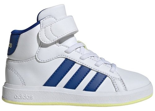 adidas Grand Court Mid K - Cloud White/Royal Blue/Ice Yellow - IE3861