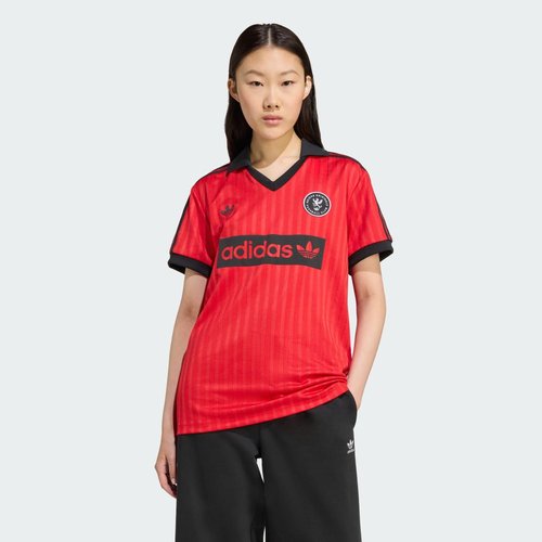 adidas Graphic Soccer-Inspired Jersey - Better Scarlet - JY3543