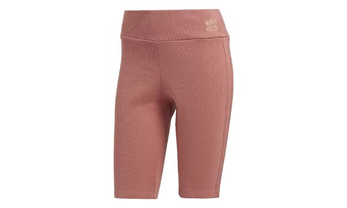 adidas High Waist 3-Stripe Ribbed Biker Shorts - GM6688