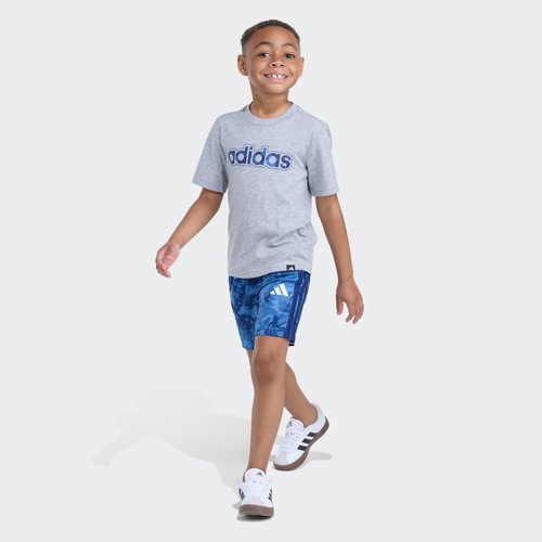 adidas Hthr Aop Camo Short Set - Medium Grey Heather - KK6962