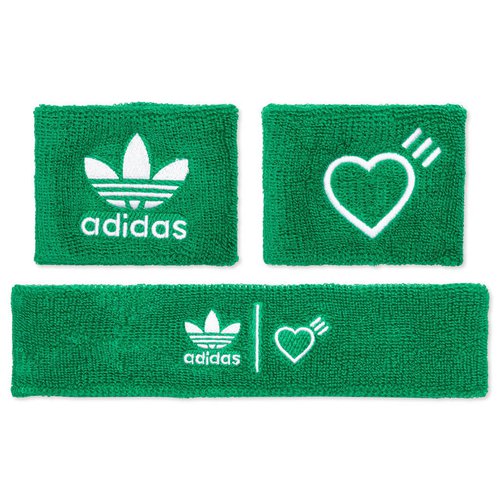 adidas Human Made Head & Wrist Bands - Green/White - H48546