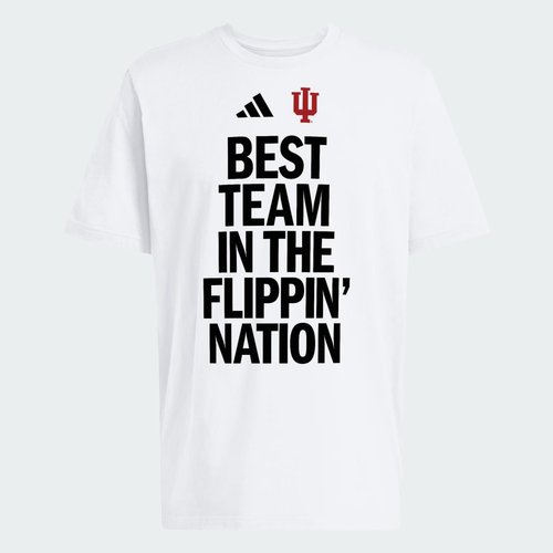 adidas Indiana Hoosiers FOOTBALL REFRESH M SS TEE - White/Multi - LF7209
