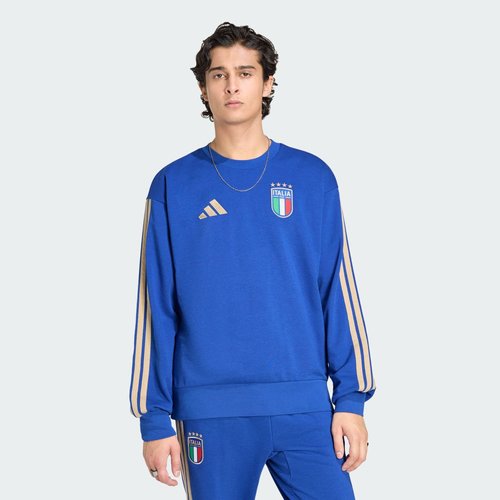 adidas Italy DNA Crew Sweat Sweatshirt - Bold Blue - JZ2060