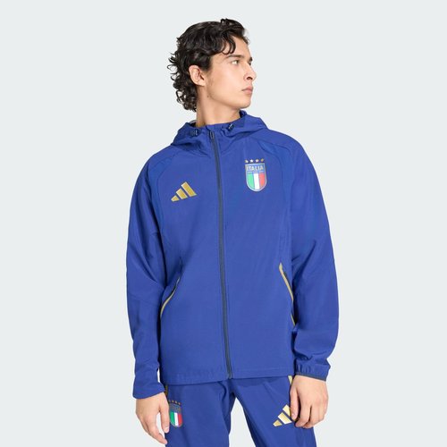 adidas Italy Tiro Travel Full Zip Windbreaker - Victory Blue - JY7052
