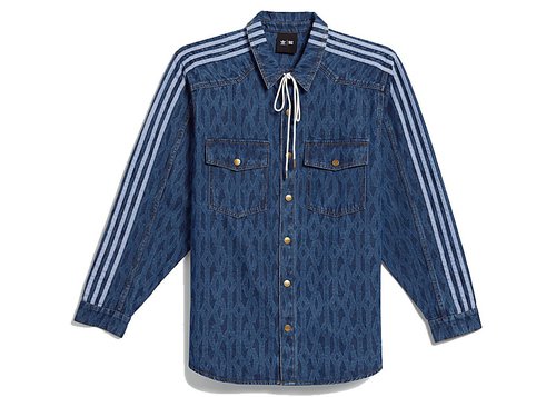 adidas Ivy Park Monogram Denim Shirt All Gender - Dark Denim