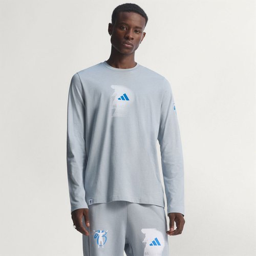 adidas Jude Bellingham Long Sleeve Tee - Light Grey - JX3960
