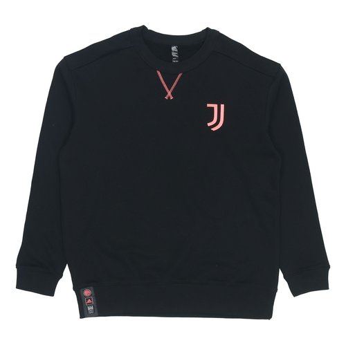 adidas Juve Lny Cr Swt limited Juventus Embroidered team logo Soccer/Football Sports Pullover - Black - H67143