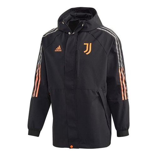 adidas JUVE TRAVEL JKT Juventus Soccer/Football Sports Hooded Jacket - Black - FR4202