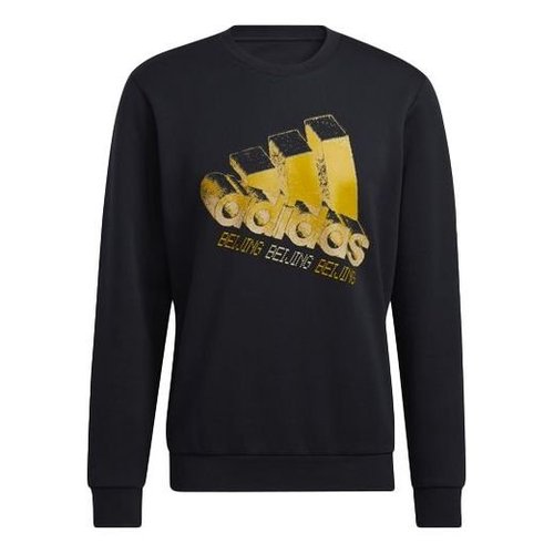 adidas Kc Sweat Bj Beijing Subject Printing Round Neck Pullover Long Sleeves Sports Black - Multi-Color - HD4101