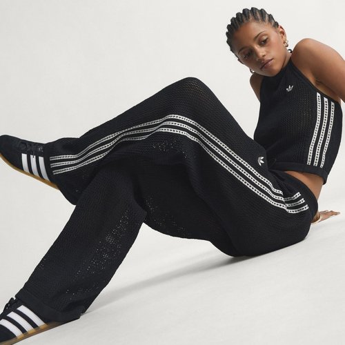 adidas Knitted Crochet Firebird Track Pants - Black - KC6494