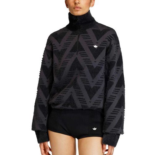 adidas Knitted Half-Zip Sweater - Black - KD2427
