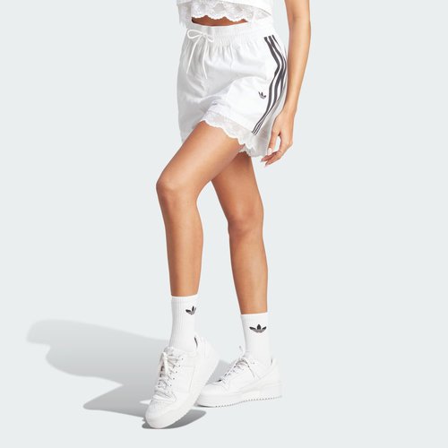 adidas Lace Trim 3-Stripes Shorts - White - IL2420