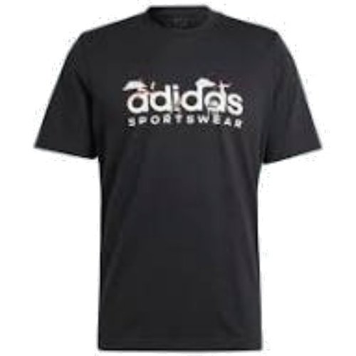 adidas Landscape Sportswear Graphic T-Shirt Asia Sizing - Black/White - IS2863