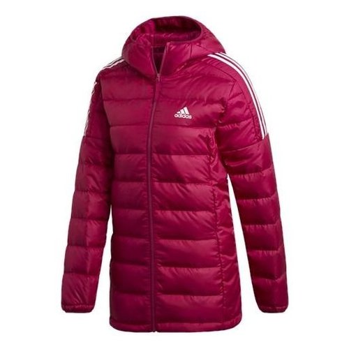 adidas Light Down Hooded Parka - Power Berry - GH4592