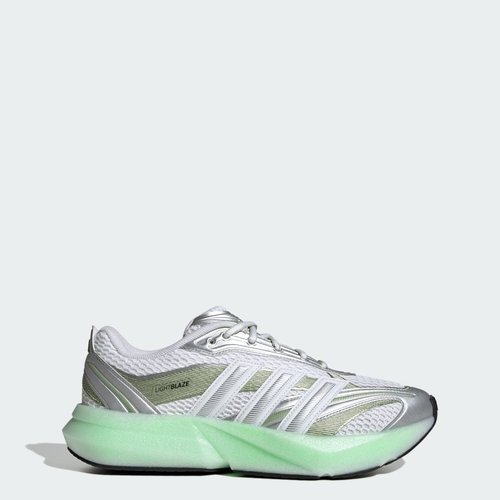 adidas Lightblaze Glow - Cloud White/Silver Metallic/Magic Lime Met - JP6328
