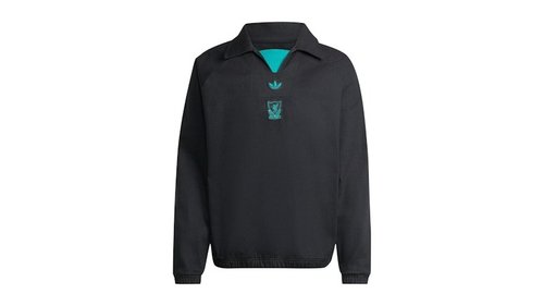 adidas Liverpool FC Terrace Icons Drill Sweatshirt - Black - JW7905