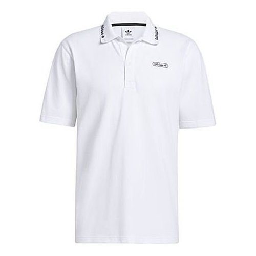 adidas Logo Athleisure Casual Sports Short Sleeve Polo Shirt - White - GN3835