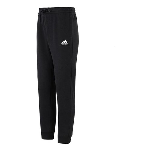 adidas Logo Embroidered Solid Color Bundle Feet Sports Pants/Trousers/Joggers - Black - GK9268