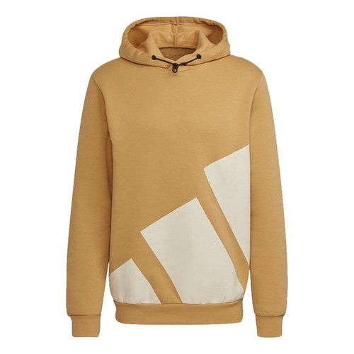 adidas Logo Hood Contrasting Colors Large Logo Sports Pullover Orange - HI1181