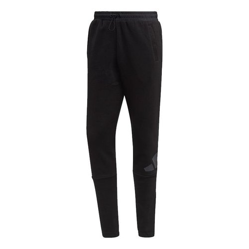 adidas Logo Pant Contrasting Colors Large Logo Sports Pants/Trousers/Joggers Black - HI1182