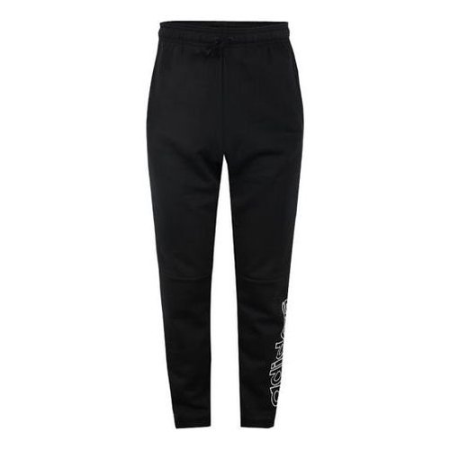 adidas logo Printing Knit Long Pants - Black - DU0361