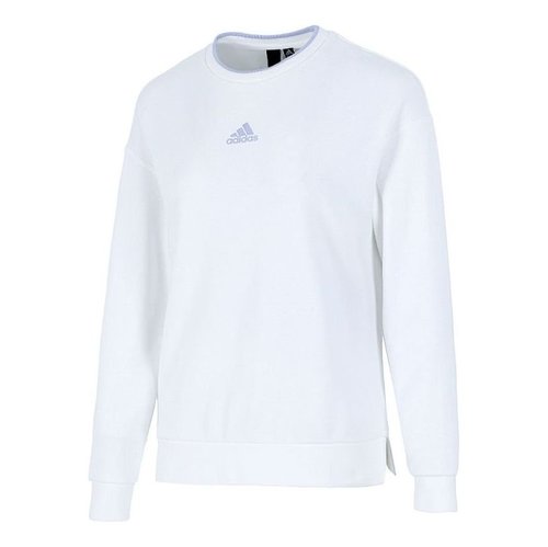 adidas Logo Printing Sports Round-neck Sweatshirt White - H09743