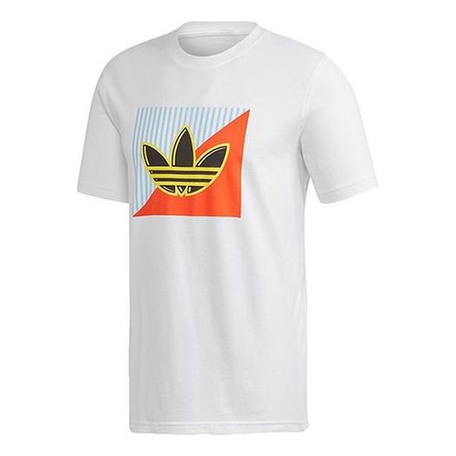adidas Logo Round Neck Training Breathable Short Sleeve - White - FM3389