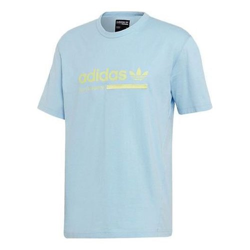 adidas Logo Sports Round Neck Short Sleeve - Blue - DV1929