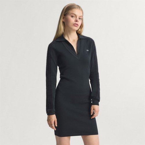 adidas Long Sleeve Collared Dress - Black - KB3069