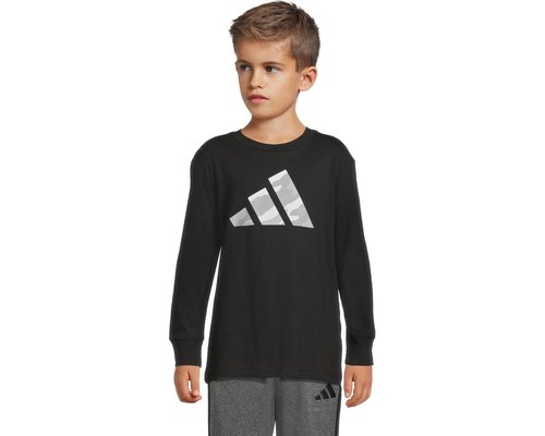 adidas Long Sleeve Halftone Camo Logo T-Shirts Toddler/Little Kid Clothing - Black Adi - AA10726