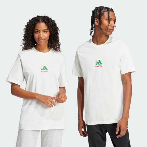 adidas Lounge Pizza Graphic Tee - Off White - JJ4016