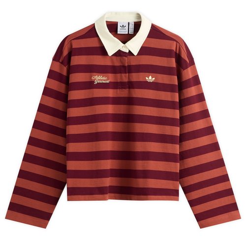 adidas Ls Gfx Polo - Maroon/Wild Sepia - KF2323
