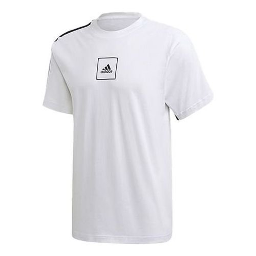 adidas M 3S Tape Tee Sports Round Neck Short Sleeve - White - FL3605