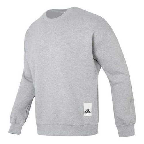 adidas Lounge Fleece Sweatshirt - Medium Grey Heather - IA9365