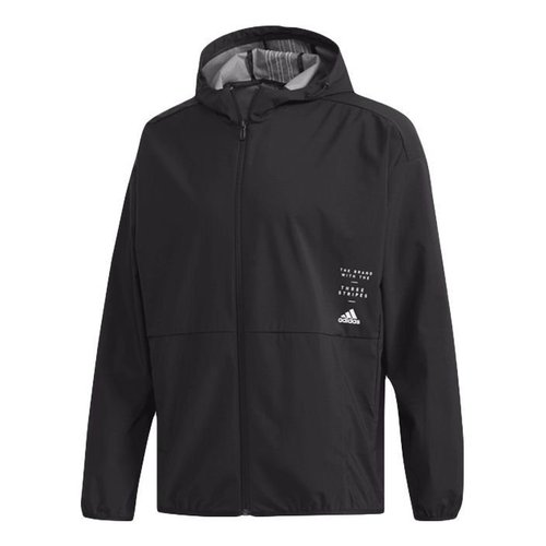 adidas M Id Trvl Wv Jk Windproof Sports Hooded Jacket - Black - ED1942