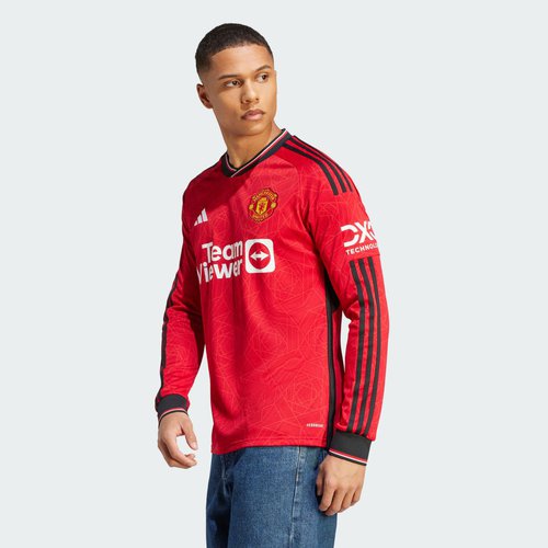 adidas Manchester United 23/24 Long Sleeve Home Jersey - Team Collegiate Red - IP1729