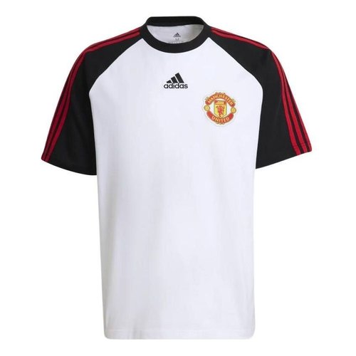 adidas Manchester United Soccer/Football Mufc Tg Tee Casual Sports Round Neckblock Short Sleeve White - Multi-Color - H64070