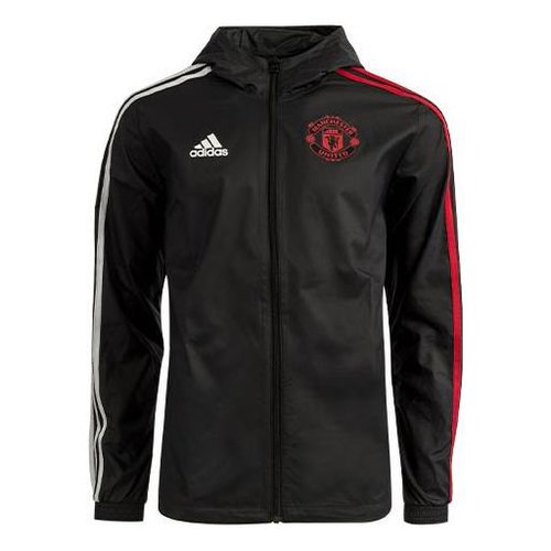 adidas Manchester United Soccer/Football Sports Jacket - Black - GD9007