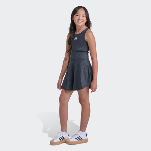 adidas Melange Flounce Dress - Medium Grey Heather - KK6934