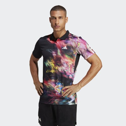 adidas Melbourne Tennis HEAT.RDY FreeLift Polo Shirt - Multicolor/Black - HT7215