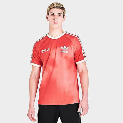 adidas Mellow Ride Club Graphic Print T-Shirt - Crew Red/Wonder White - HL9276