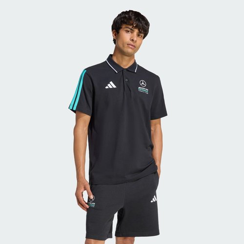 adidas MERCEDES AMG PETRONAS FORMULA 1 TEAM DNA POLO Shirt - Black/Semi Mint Rush - KE8165