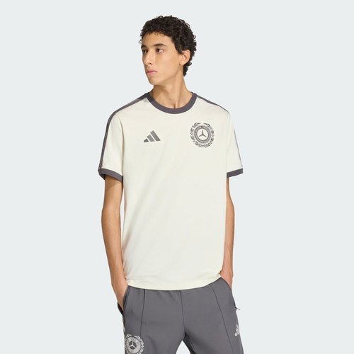 adidas Mercedes Amg Petronas Formula 1 Team Silver Arrows Icon Tee - Off White/Granite - KE8275