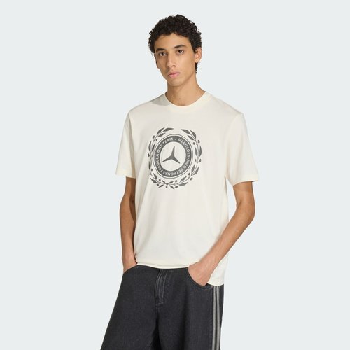 adidas Mercedes Amg Petronas Formula 1 Team Silver Arrows Tee 01 - Off White/Granite - KE8287