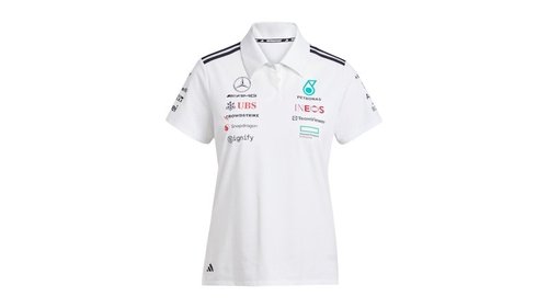 adidas Mercedes Amg Petronas Formula One Team Polo - White Melange/Black - JV5741