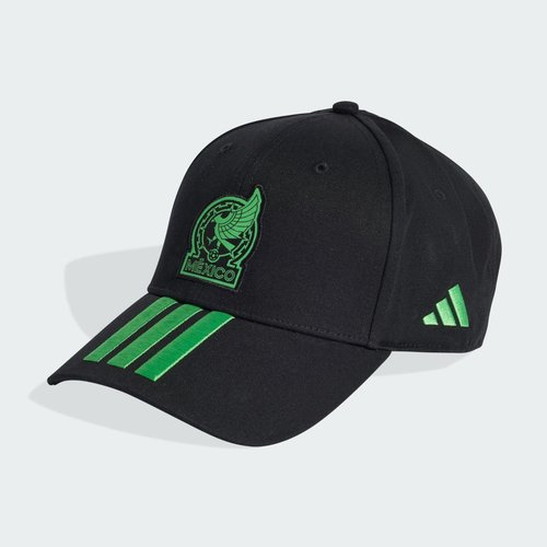 adidas Mexico 26 Baseball Cap With 3 Stripes - Black/Semi Flash Green - KE7873