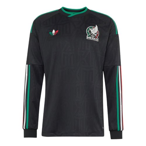 adidas Mexico 26 Third Authentic Long Sleeve Jersey - Black - JY7001